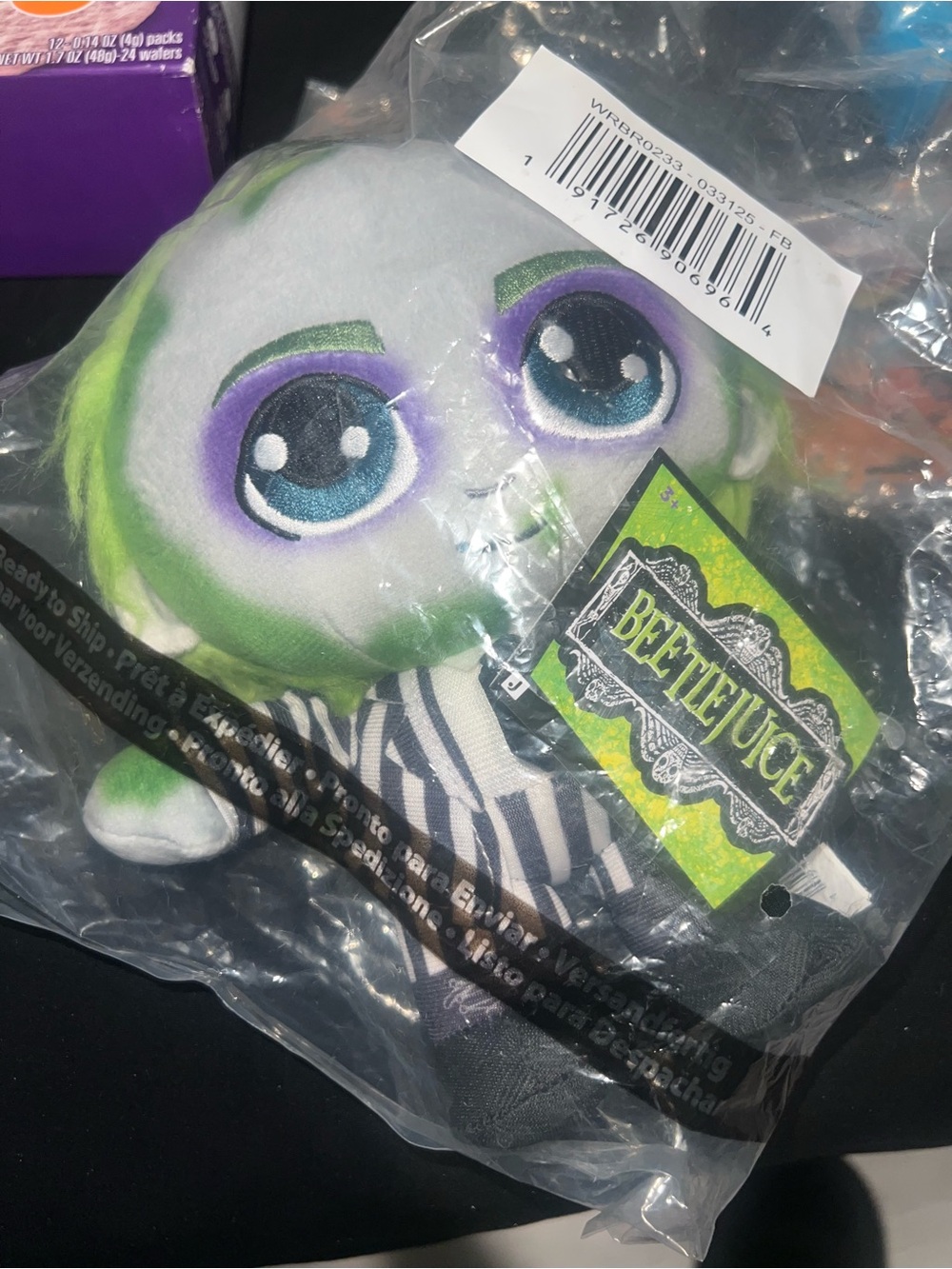 Beetlejuice Plush Toy for Kids - Green & White